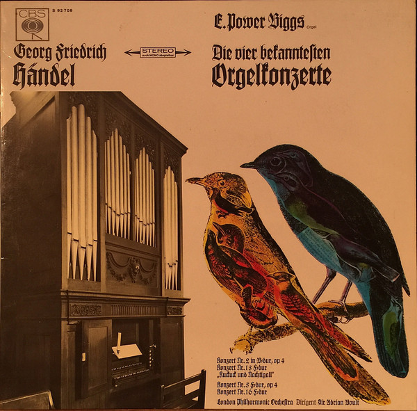 Cover Georg Friedrich Händel, E. Power Biggs, London Philharmonic Orchestra*, Sir Adrian Boult - Die Vier Bekanntesten Orgelkonzerte (LP, Club) Schallplatten Ankauf