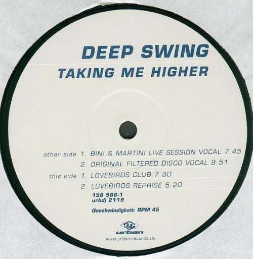Cover Deep Swing - Taking Me Higher (12) Schallplatten Ankauf