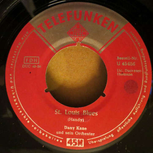 Cover Dany Kane Und Sein Orchester - St. Louis Blues / Sweet Sue-Tea For Two (7, Single, Mono) Schallplatten Ankauf