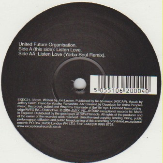Cover United Future Organization - Listen Love (12) Schallplatten Ankauf