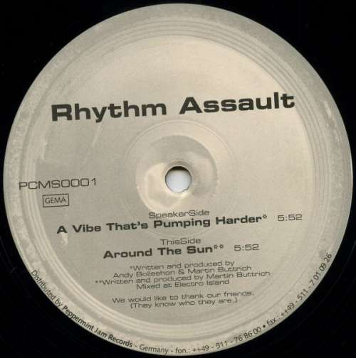 Cover Rhythm Assault - A Vibe That's Pumping Harder / Around The Sun (12) Schallplatten Ankauf