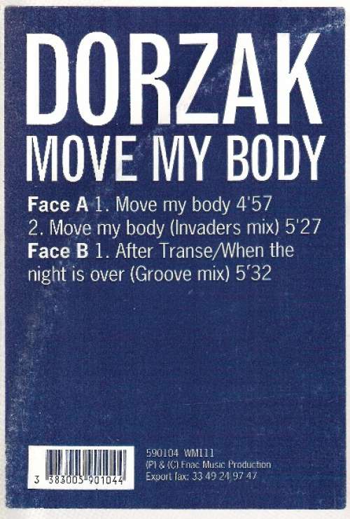 Cover Dorzak - Move My Body (12) Schallplatten Ankauf