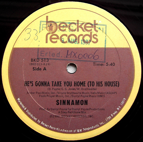 Cover Sinnamon - He's Gonna Take You Home (To His House) (12, Single) Schallplatten Ankauf