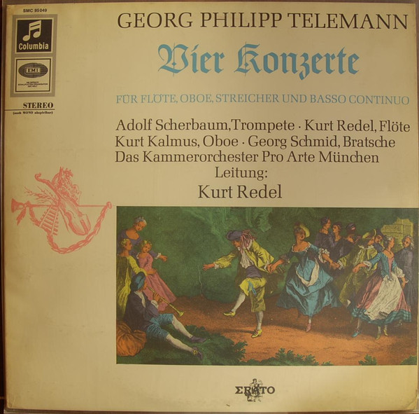 Bild Georg Philipp Telemann - Vier Konzerte (Für Flöte, Oboe, Streicher Und Baso Continuo) (LP) Schallplatten Ankauf