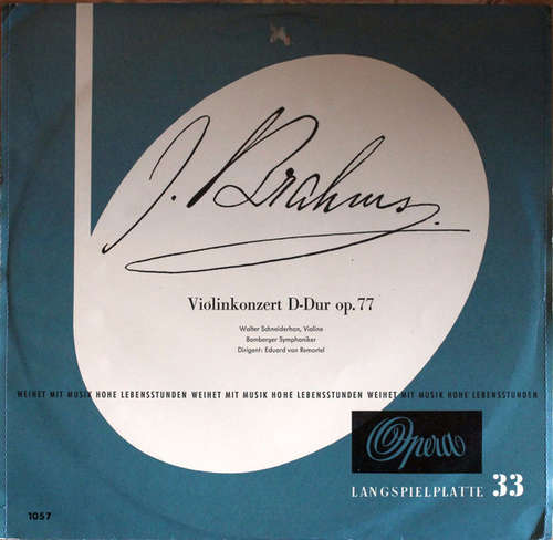 Cover Johannes Brahms - Konzert Für Violine Und Orchester In D-Dur, Op. 77 (LP) Schallplatten Ankauf