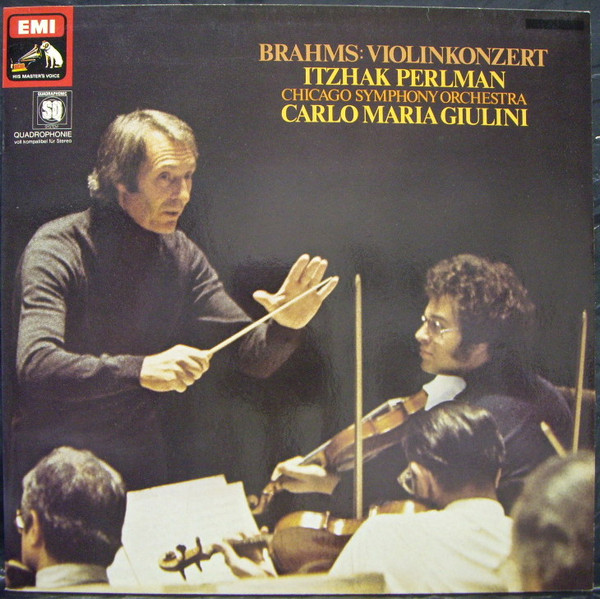 Cover Brahms*, Itzhak Perlman, Chicago Symphony Orchestra*, Carlo Maria Giulini - Violinkonzert (LP, Quad, RE) Schallplatten Ankauf