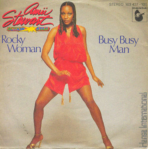 Cover Amii Stewart - Rocky Woman / Busy Busy Man (7, Single) Schallplatten Ankauf