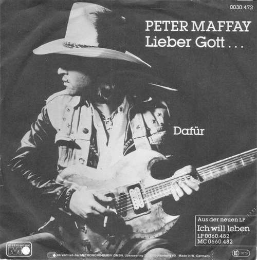 Cover Peter Maffay - Lieber Gott ... / Dafür (7, Single) Schallplatten Ankauf