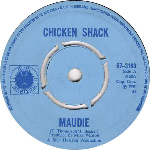Cover Chicken Shack - Maudie (7, Single, 4-p) Schallplatten Ankauf