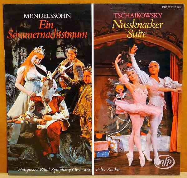 Cover The Hollywood Bowl Symphony Orchestra, Felix Slatkin - Tchaikovsky: Nussknacker-Suite, Mendelssohn: Ein Sommernachtstraum (LP) Schallplatten Ankauf