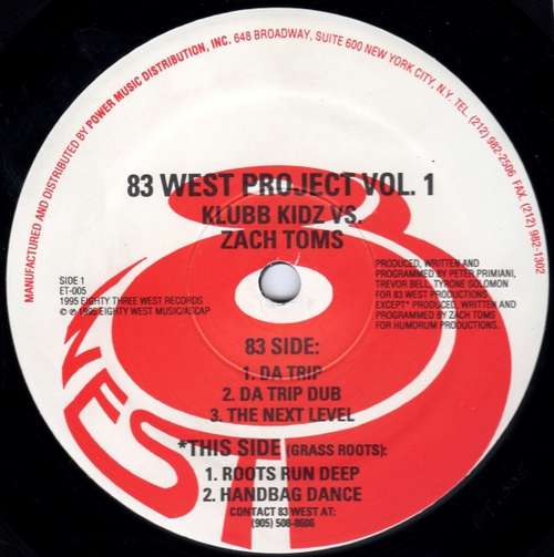 Cover Klubb Kidz* vs. Zach Toms* - 83 West Project Vol. 1 (12) Schallplatten Ankauf