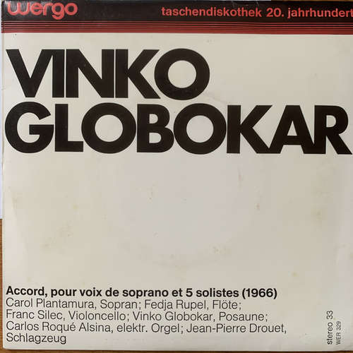 Cover Vinko Globokar - Accord, Pour Voix De Soprano Et 5 Solistes (1966) (7) Schallplatten Ankauf