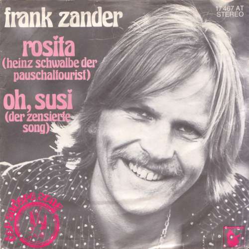 Cover Frank Zander - Rosita (Heinz Schwalbe Der Pauschaltourist) / Oh, Susi (Der Zensierte Song) (7, Single) Schallplatten Ankauf
