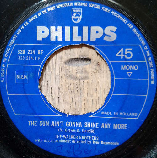 Cover The Walker Brothers - The Sun Ain't Gonna Shine Any More (7, Single, Mono, Pap) Schallplatten Ankauf