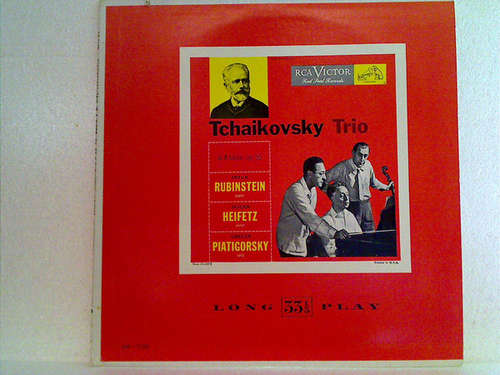 Cover Tchaikovsky* / Artur Rubinstein*, Jascha Heifetz, Gregor Piatigorsky - Trio In A Minor, Op. 50 (LP, Album, Mono, RP) Schallplatten Ankauf
