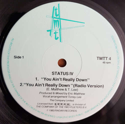 Cover Status IV - You Ain't Really Down (12, Single, Die) Schallplatten Ankauf