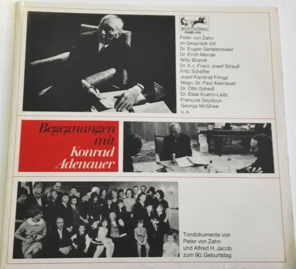 Cover Konrad Adenauer - Begegnungen Mit Konrad Adenauer (LP) Schallplatten Ankauf