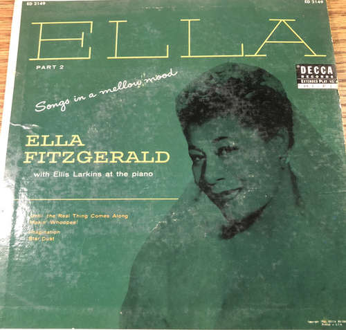 Cover Ella Fitzgerald - Ella Part 2 - Songs In A Mellow Mood (7, EP) Schallplatten Ankauf