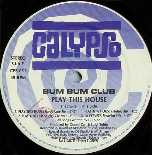 Cover Bum Bum Club - Play This House (12) Schallplatten Ankauf