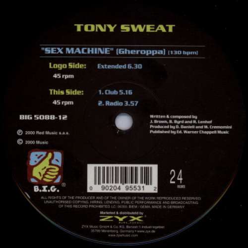 Cover Tony Sweat - Sex Machine (Gheroppa) (12) Schallplatten Ankauf