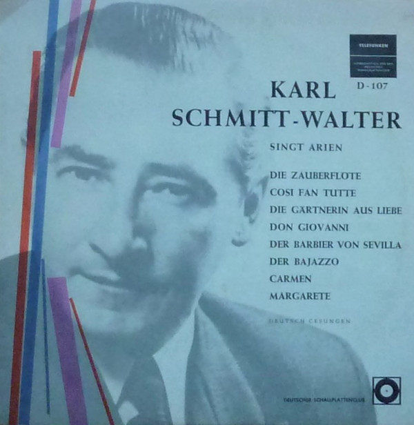 Cover Karl Schmitt-Walter - Singt Arien (10, Comp, Mono, Club) Schallplatten Ankauf