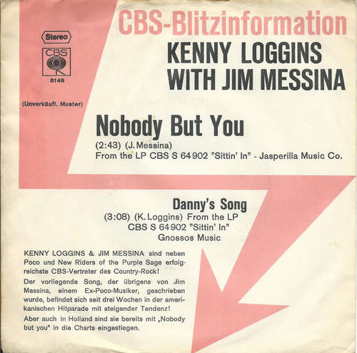 Cover Kenny Loggins With Jim Messina* - Nobody But You (7, Single, Promo) Schallplatten Ankauf