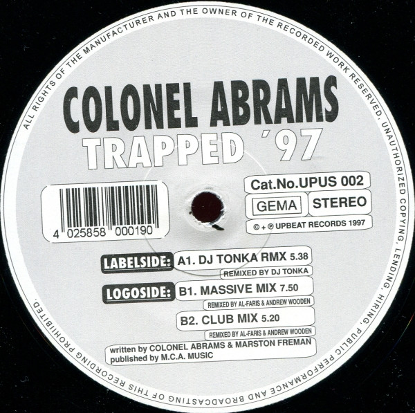 Cover Colonel Abrams - Trapped '97 (12) Schallplatten Ankauf
