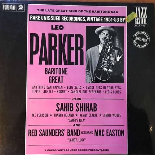 Cover Leo Parker - The Late Great King Of The Baritone Sax (LP, Album, RE) Schallplatten Ankauf