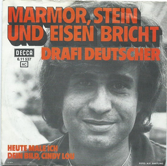 Cover Drafi Deutscher - Marmor, Stein Und Eisen Bricht (7, Single) Schallplatten Ankauf