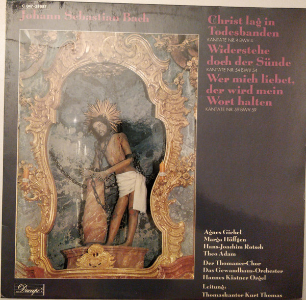 Cover Johann Sebastian Bach - Kantaten Nr. 4  Christ Lag In Todesbanden Nr. 54 Widerstehe Doch Der Sünde Nr. 59 Wer Mich Liebet, Der Wird Mein Wort Halten (LP) Schallplatten Ankauf