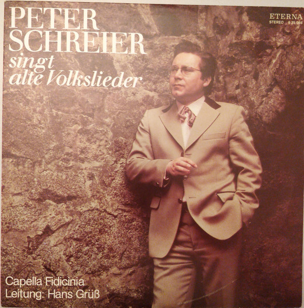 Cover Peter Schreier, Capella Fidicinia, Hans Grüß - Peter Schreier Singt Alte Volkslieder (LP, Blu) Schallplatten Ankauf