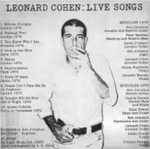 Cover Leonard Cohen - Live Songs (LP, Album) Schallplatten Ankauf