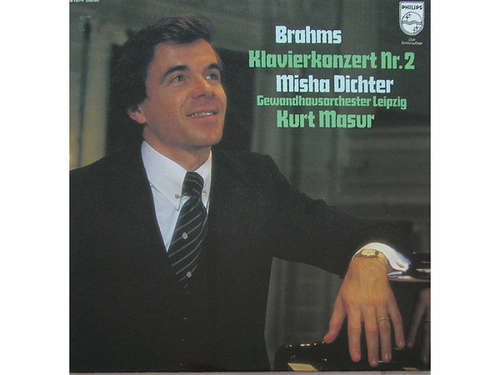 Cover Brahms* - Misha Dichter, Gewandhaus Orchestra, Leipzig*, Kurt Masur - Klavierkonzert Nr. 2 (LP) Schallplatten Ankauf