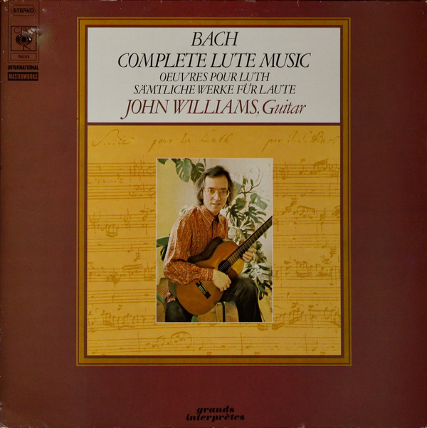Cover John Williams (7) Plays Bach* - Bach - Complete Lute Music  (2xLP, Album) Schallplatten Ankauf