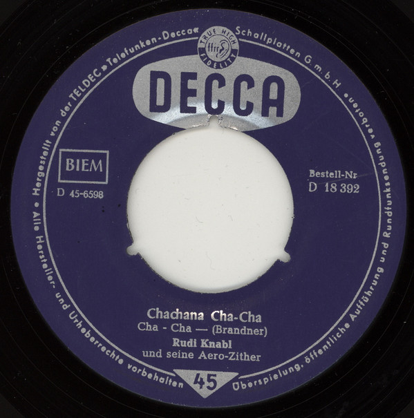Cover Rudi Knabl - Chachana Cha-Cha / Urlaub In Spanien (7, Single) Schallplatten Ankauf