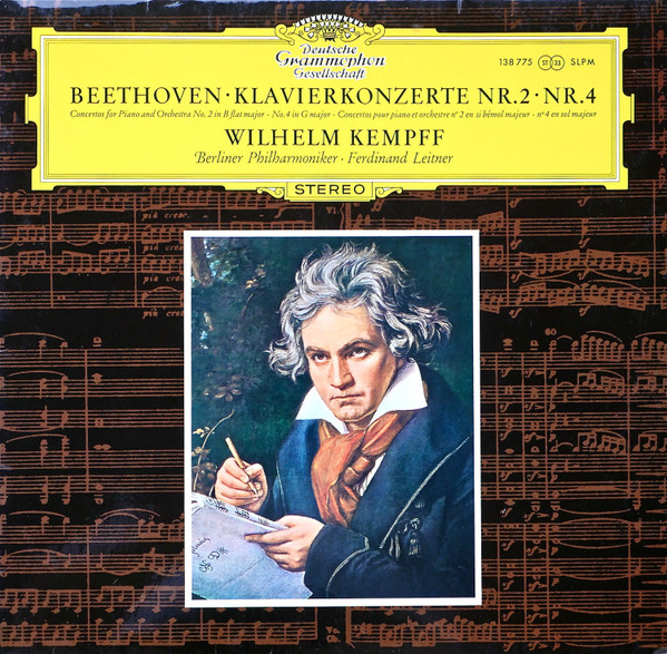 Cover Beethoven* / Wilhelm Kempff - Berliner Philharmoniker - Ferdinand Leitner - Klavierkonzerte Nr. 2 • Nr. 4 (LP, Album, RE) Schallplatten Ankauf