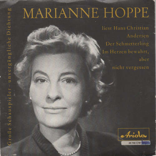 Cover Marianne Hoppe Liest Hans Christian Andersen - Der Schmetterling (7, Mono) Schallplatten Ankauf