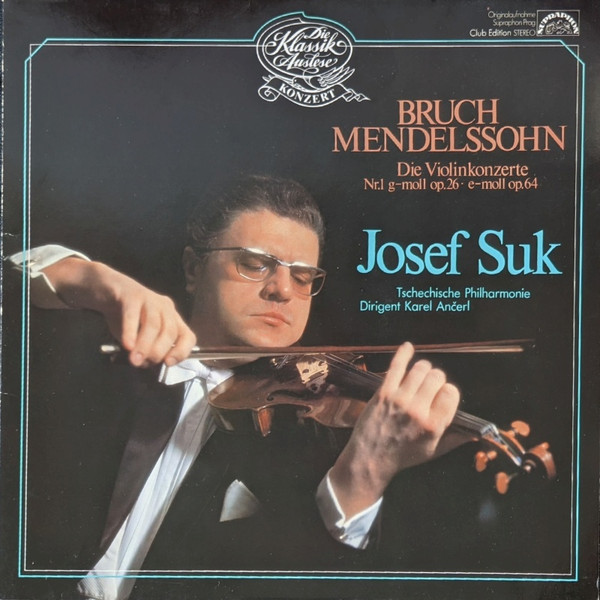 Cover Josef Suk, Max Bruch, Felix Mendelssohn-Bartholdy, The Czech Philharmonic Orchestra - Concerto In G And E Minor (LP, Album, Club, RE) Schallplatten Ankauf