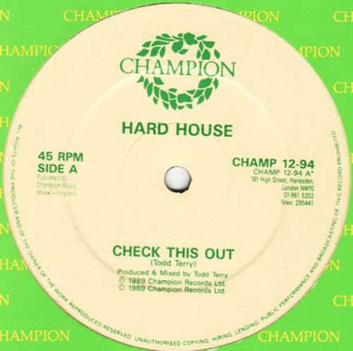 Cover Hard House* - Check This Out / 11.55 (12) Schallplatten Ankauf