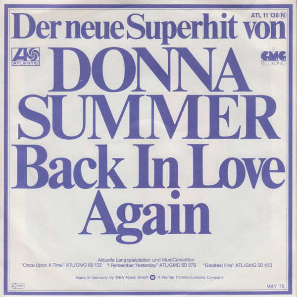 Bild Donna Summer - Back In Love Again (7, Single) Schallplatten Ankauf