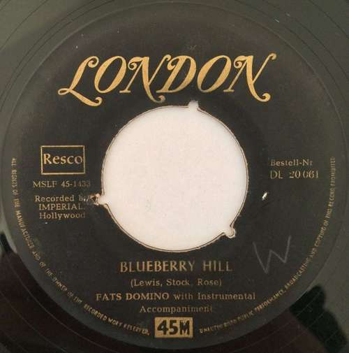 Cover Fats Domino - Blueberry Hill (7, Single) Schallplatten Ankauf