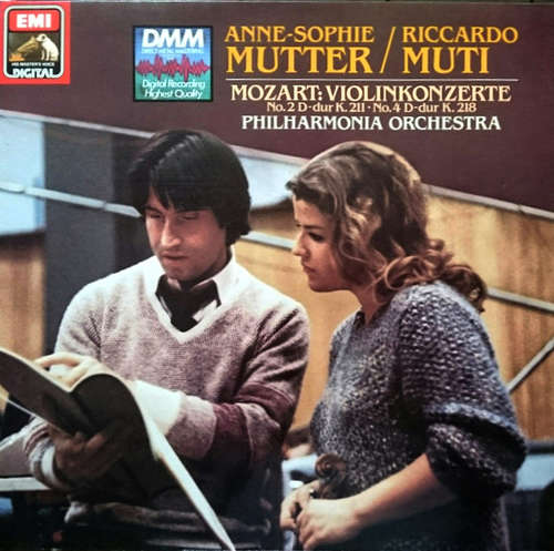 Cover Mozart* - Anne-Sophie Mutter, Philharmonia Orchestra Dirigent: Riccardo Muti - Violinkonzerte No.2 D-dur K.211 - No.4 D-dur K.218 (LP, Album) Schallplatten Ankauf