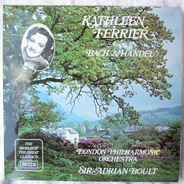Cover Kathleen Ferrier, The London Philharmonic Orchestra Conducted By Sir Adrian Boult - Kathleen Ferrier Sings Bach And Handel (LP, Blu) Schallplatten Ankauf