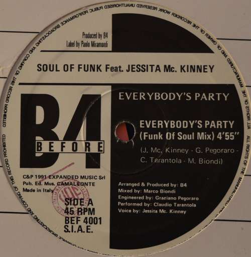 Cover Soul Of Funk Feat. Jessita Mc. Kinney - Everybody's Party (12) Schallplatten Ankauf