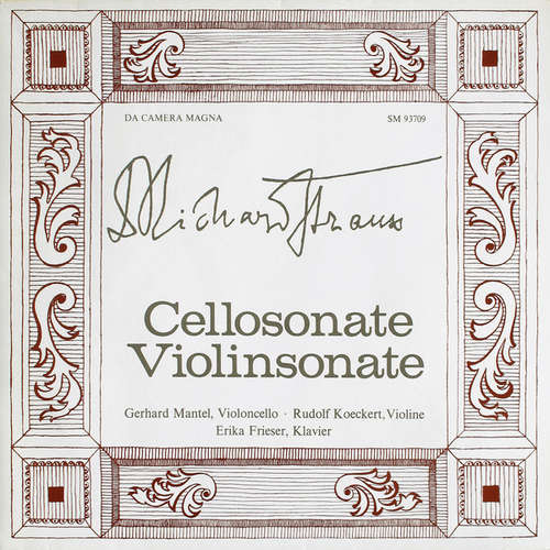 Cover Richard Strauss, Gerhard Mantel, Rudolf Koeckert, Erika Frieser - Cellosonate / Violinsonate (LP, Bla) Schallplatten Ankauf
