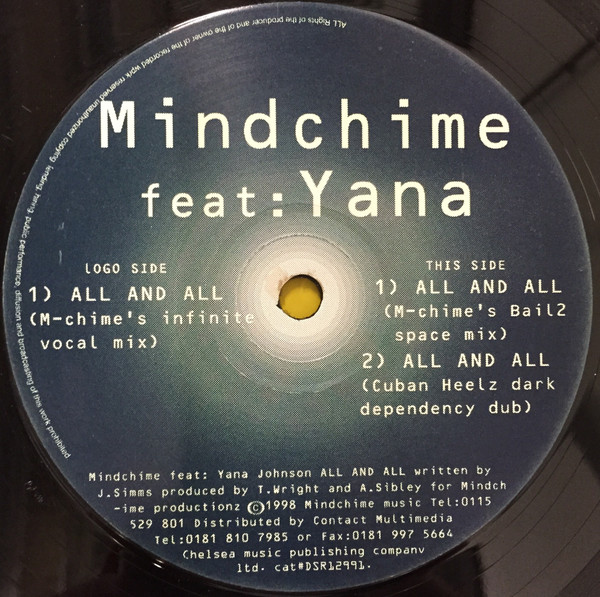 Cover Mindchime Feat. Yana Johnson - All And All (12) Schallplatten Ankauf