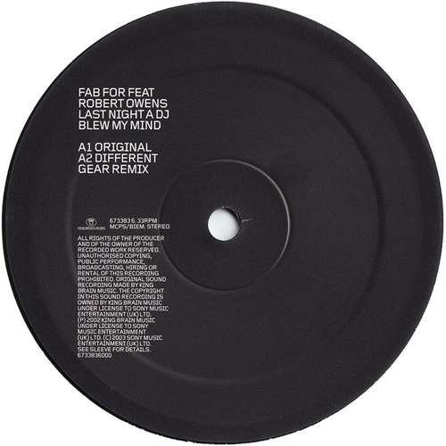 Cover Fab For Feat Robert Owens - Last Night A DJ Blew My Mind (12) Schallplatten Ankauf