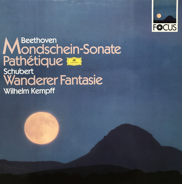 Cover Wilhelm Kempff - Beethoven - Mondschein-Sonate, Patetique;  Schubert - Wanderer Fantasie (LP, Comp) Schallplatten Ankauf
