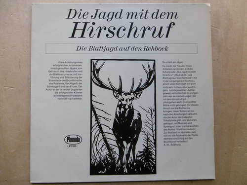 Cover Heinrich Hierhammer - Die Jagd Mit Dem Hirschruf (LP) Schallplatten Ankauf