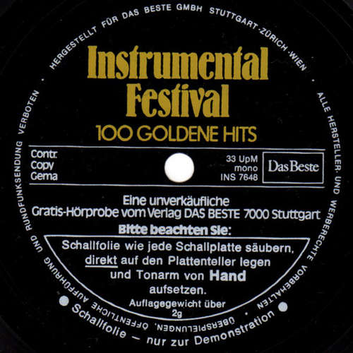 Bild Various - Instrumental Festival (Flexi, 6, S/Sided, Mono) Schallplatten Ankauf